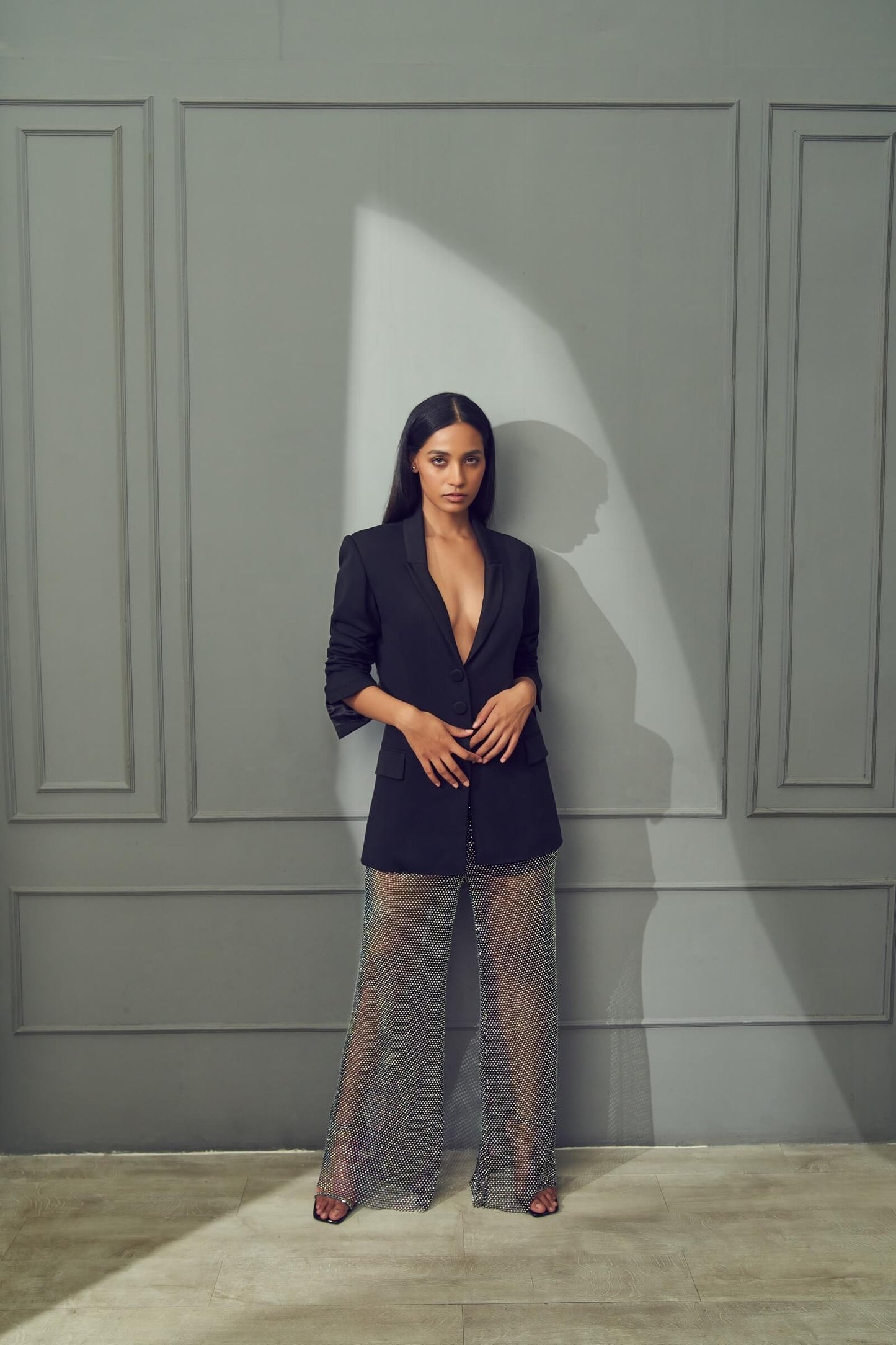 Black Rhinestone Pants