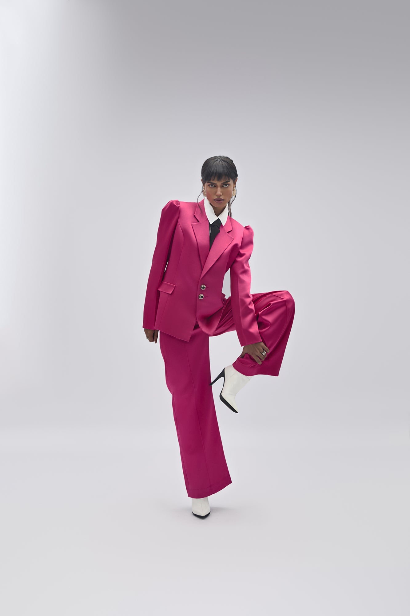 FUSCHIA PINK TAILORED PANTSUIT