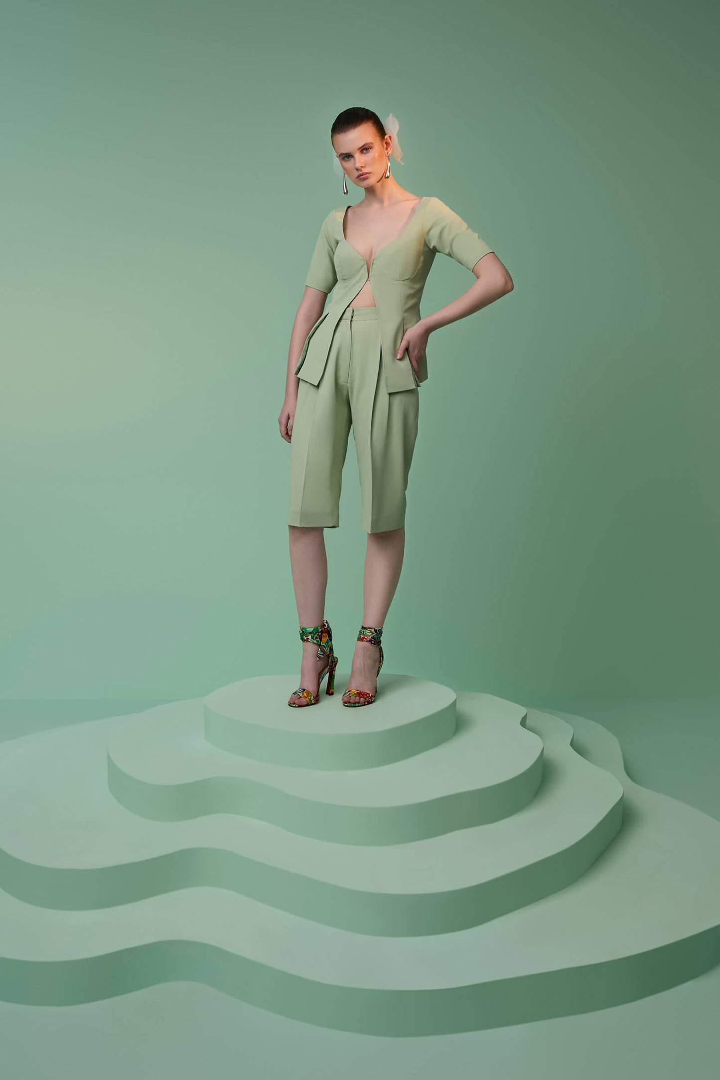 Mint Green Top With Vents
