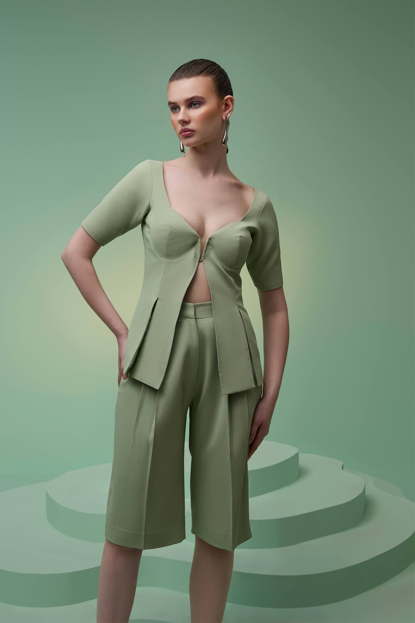 Mint Green Top With Vents