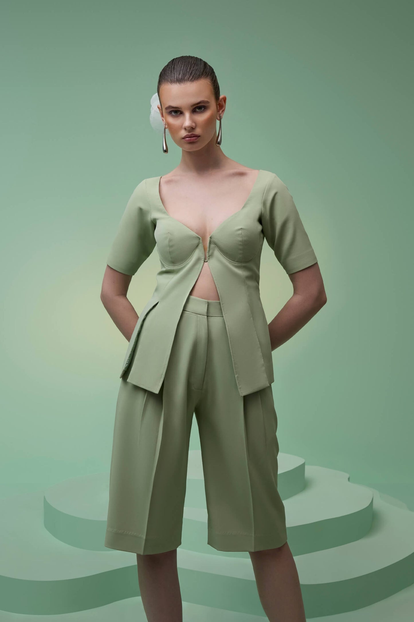 Mint Green Top With Vents
