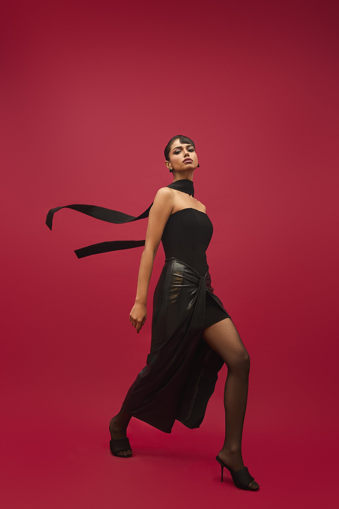BLACK WRAP DRESS