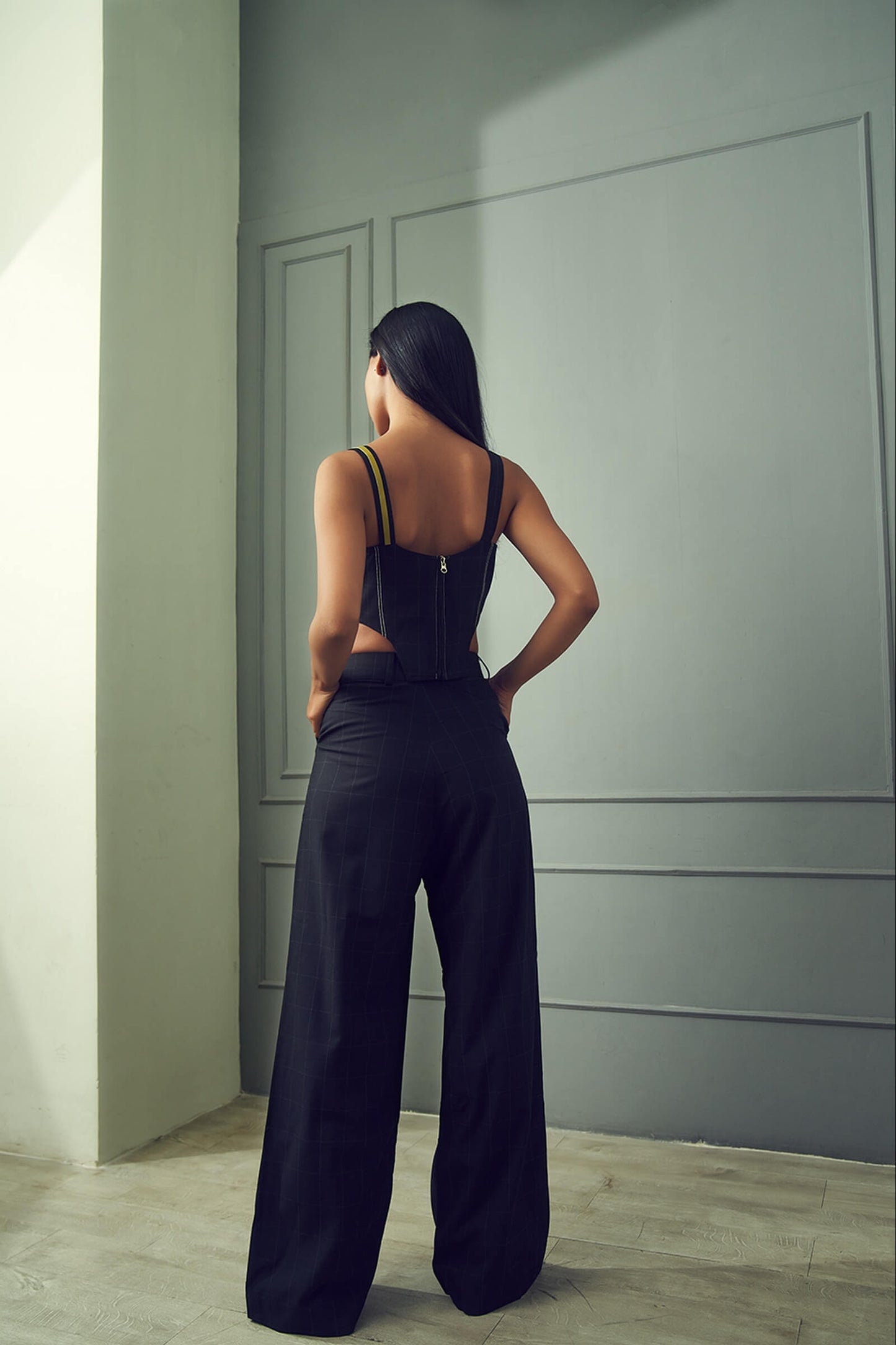 Black Plaid Trouser