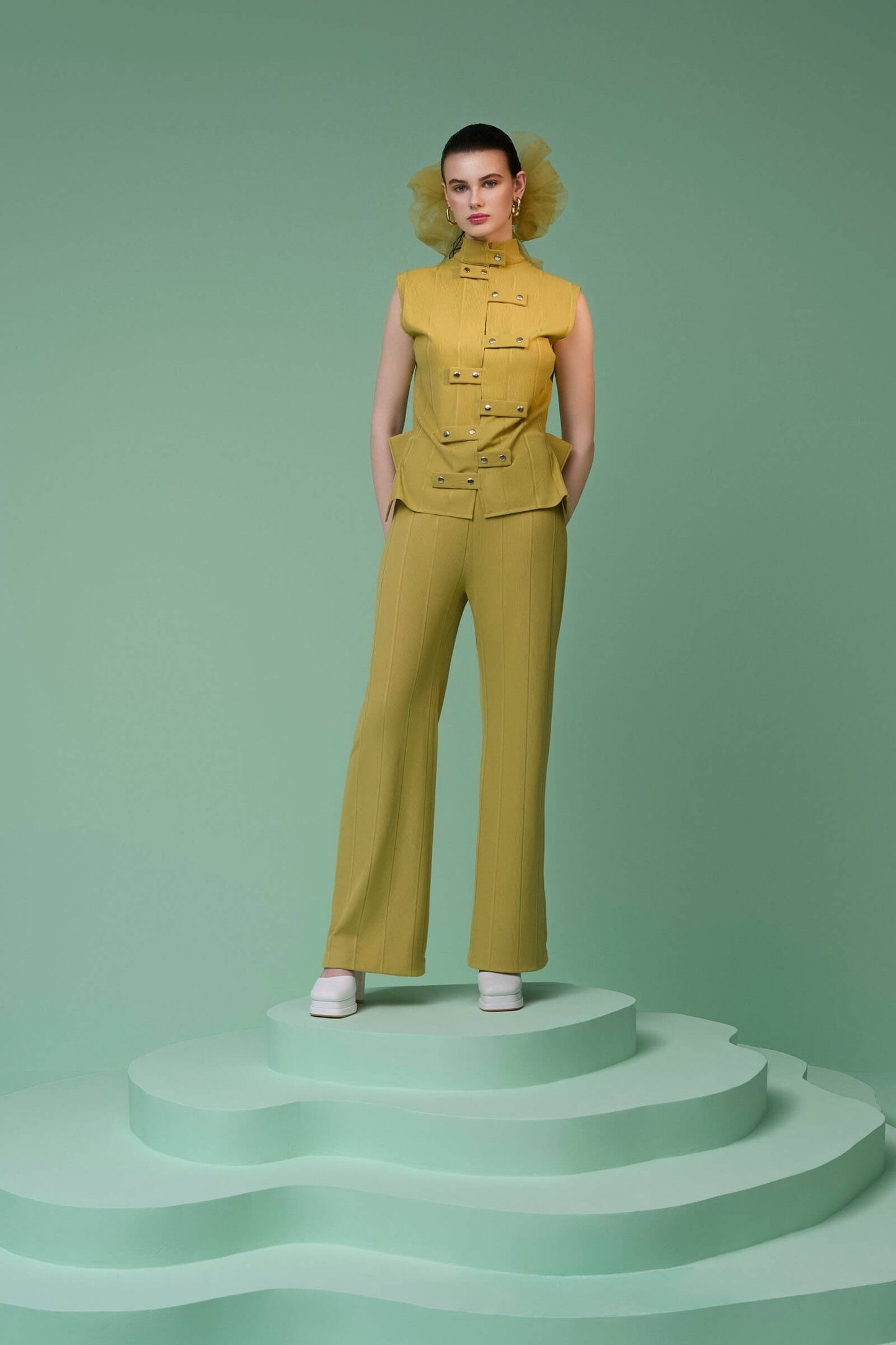 Mustard Knit Trousers