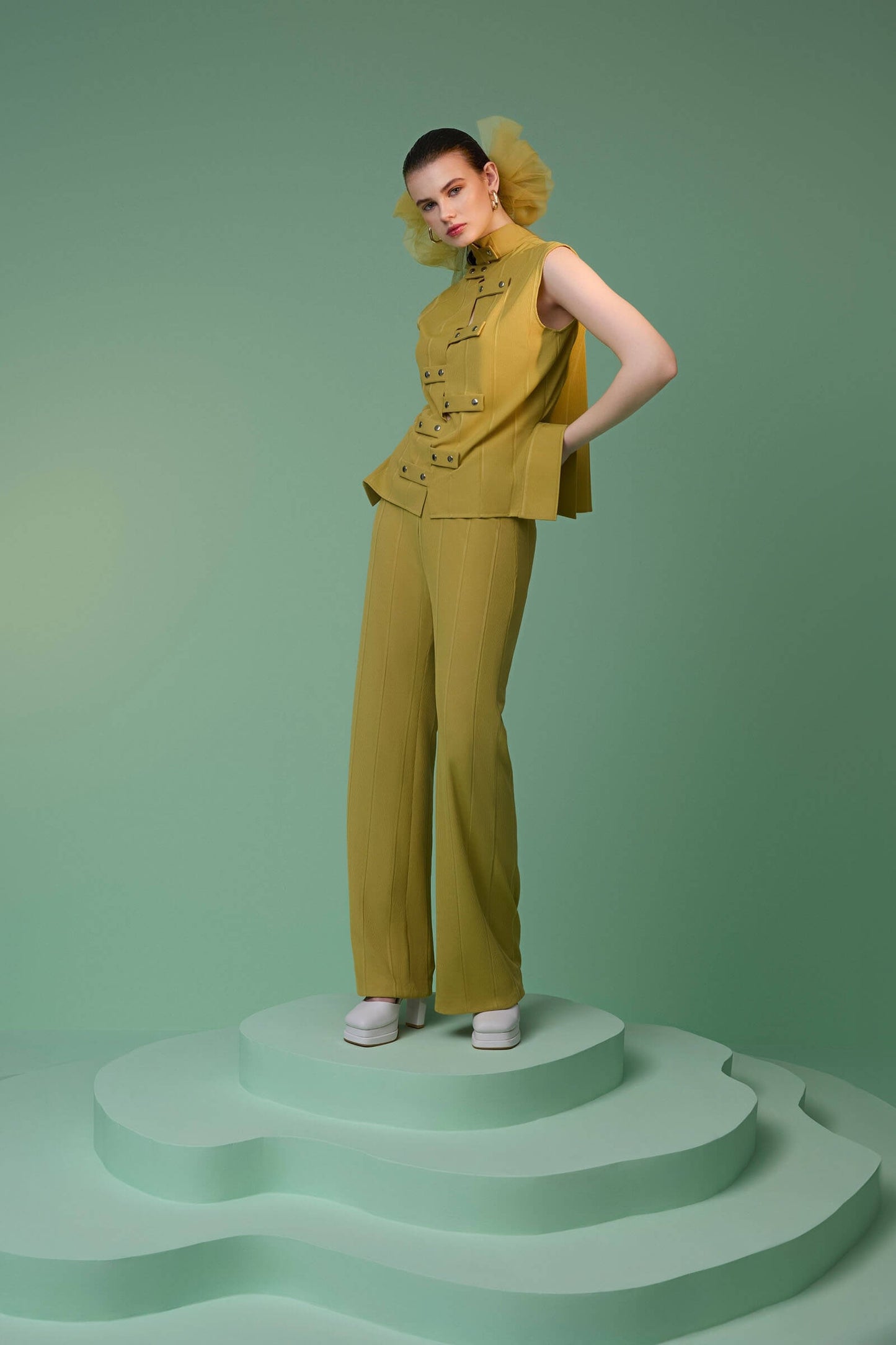 Mustard Knit Trousers