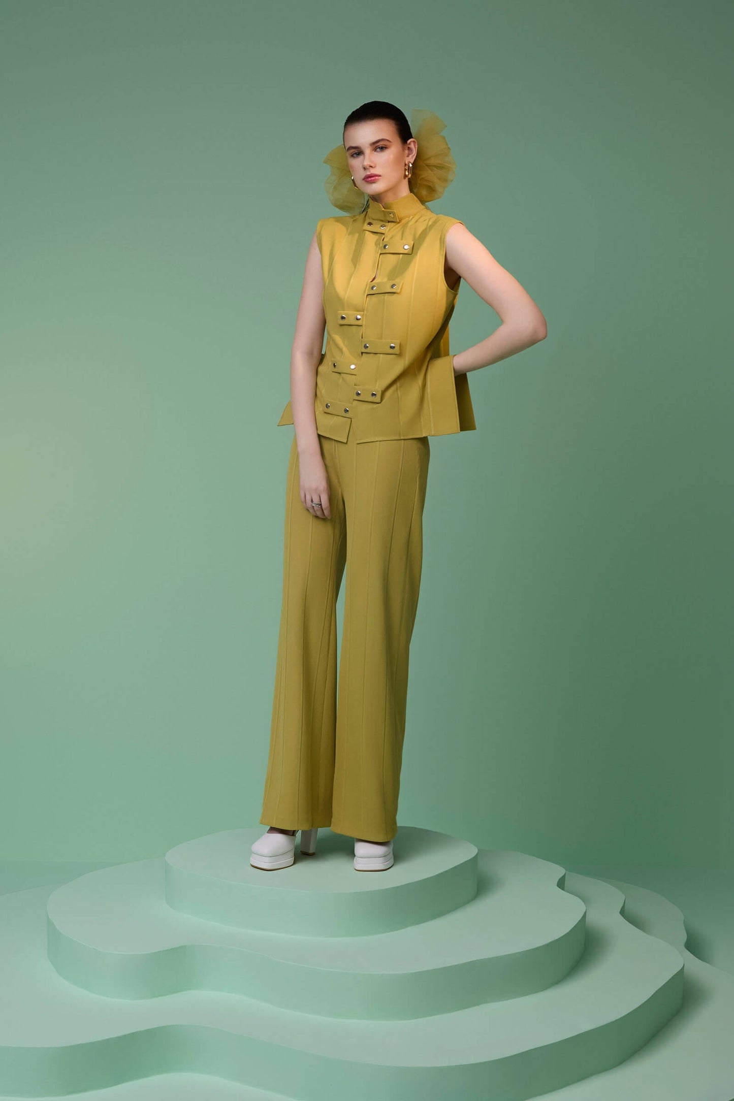Mustard Knit Trousers