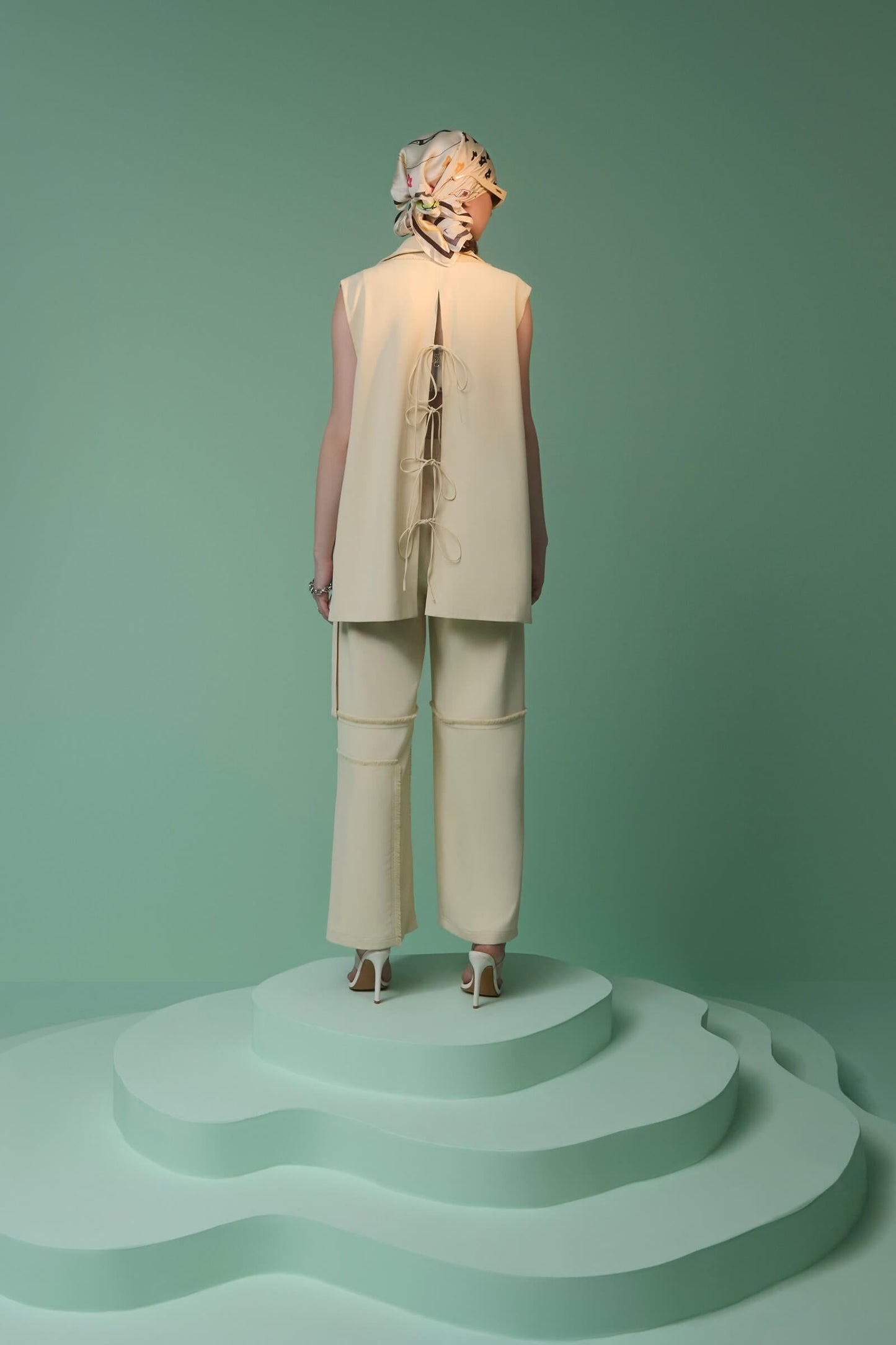 Butterscotch Trousers With Fray Detail