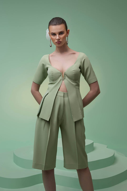 Mint Green Top With Vents