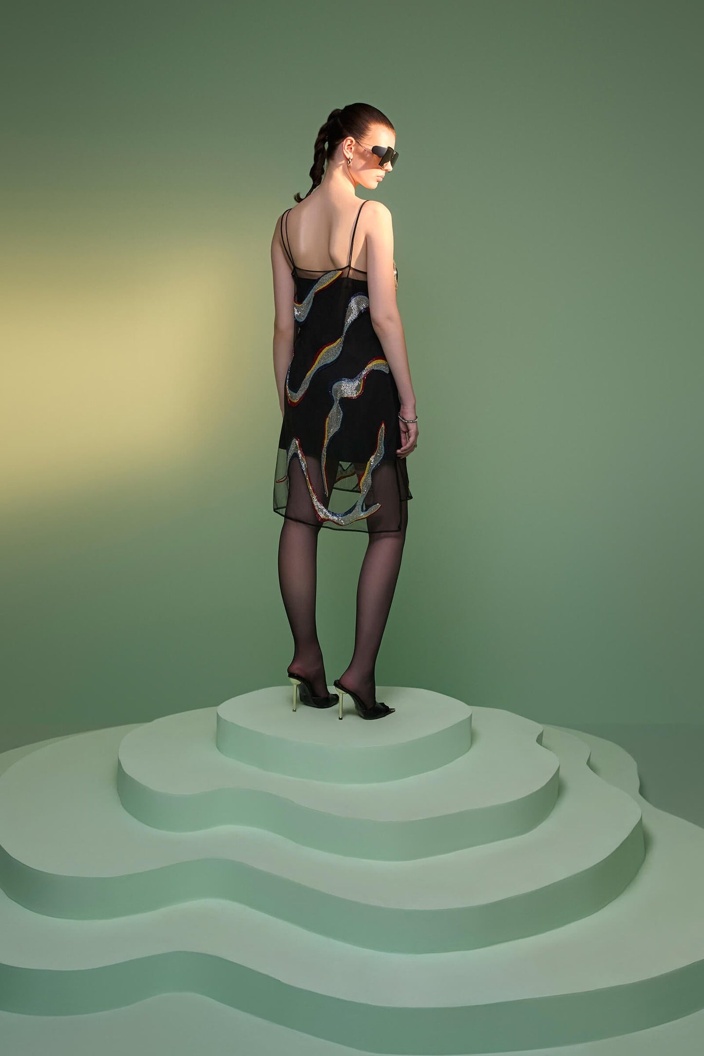 Black Iris Slip Dress